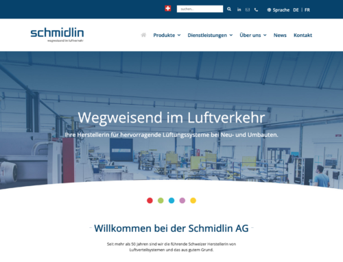 Neuer Webauftritt Schmidlin AG